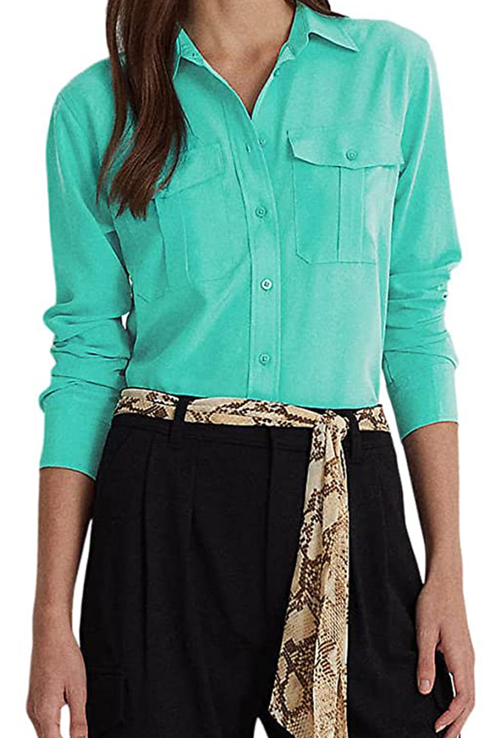 Женская рубашка бирюзовая Рен оптом от производителя | Дизайнерский дом  Татьяны Тягиной